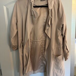 Beige Hooded Women's Jacket